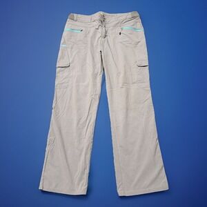 Cabelas XPG Pants Women's 16 Gray Cargo Roll UP Hiking Camping Nylon Wicking